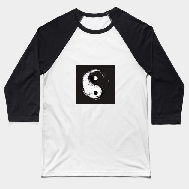 Minimalistic Ying yang Baseball T-Shirt by UmagineArts